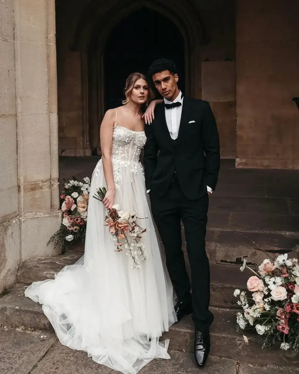 Model wearing a bridal gown